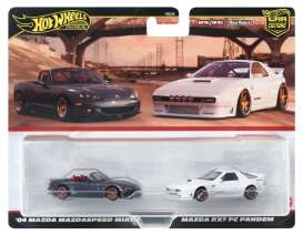 Mazda  - RX7 RC Pandem & Miata various - 1:64 - Hotwheels - HRR75 - hwmvHRR75 | The Diecast Company