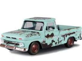 Chevrolet  - C10 Fleetside 1966 turquoise - 1:24 - Motor Max - 79073 - mmax79073 | The Diecast Company