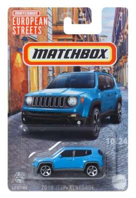 Jeep  - Renegade blue - 1:64 - Matchbox - HVV30 - MBHVV30 | The Diecast Company