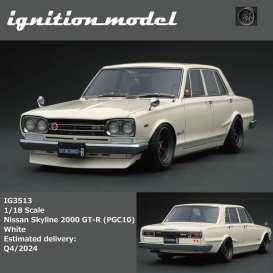 Nissan  - Skyline 2000 GT-R white - 1:18 - Ignition - IG3513 - IG3513 | The Diecast Company