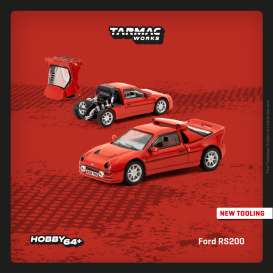 Ford  - RS200 red - 1:64 - Tarmac - T64PR-001-RE - TC-T64PR-001-RE | The Diecast Company