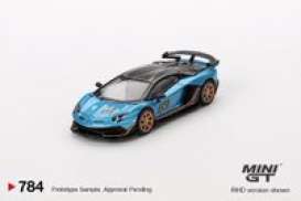 Lamborghini  - Aventador SVJ 63 2023 blue - 1:64 - Mini GT - 00784-L - MGT00784lhd | The Diecast Company