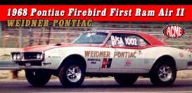Pontiac  - Firebird First Ram Air II 1968 white/red - 1:18 - Acme Diecast - 1805221 - acme1805221 | The Diecast Company