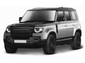 Land Rover  - Defender grey metallic - 1:24 - Bburago - 21101Z - bura21101Z | The Diecast Company
