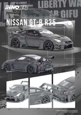 Nissan  - GT-R (R35) grey - 1:64 - Inno Models - in64-LBWKR35-FC - in64-LBWKR35-FC | The Diecast Company