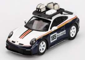 Porsche  - 911 2023 white/blue - 1:64 - Mini GT - 00805-L - MGT00805lhd | The Diecast Company