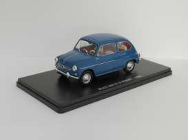 Fiat  - 1960 Blue - 1:24 - Magazine Models - 24fiat600D - mag24fiat600Db | The Diecast Company