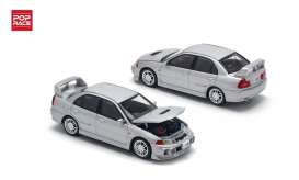 Mitsubishi  - Lancer RS Evolution IV silver - 1:64 - Pop Race Limited - PR640140 - PR640140 | The Diecast Company