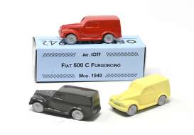 Fiat  - 500 Red - 1:76 - Officina 942 - 1039B - Off1039B | The Diecast Company