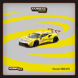 Ferrari  - 488 GTE 2023 yellow - 1:64 - Tarmac - T64-071-23LM57 - TC-T64-071-23LM57 | The Diecast Company