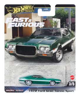 Ford  - Gran Torino Sport 1972 green/white - 1:64 - Hotwheels - HYP72 - hwmvHYP72 | The Diecast Company