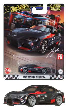 Toyota  - GR Supra 2021 grey/red - 1:64 - Hotwheels - HRT56 - hwmvHRT56 | The Diecast Company