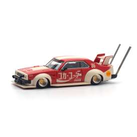 Nissan  - Skyline C210 red/white - 1:64 - Pop Race Limited - PR640135 - PR640135 | The Diecast Company