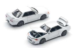 Nissan  - Skyline GT-R R32 white - 1:64 - Pop Race Limited - PR640157 - PR640157 | The Diecast Company