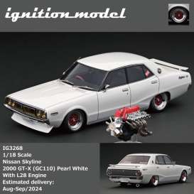 Nissan  - Skyline 2000 GT-X white - 1:18 - Ignition - IG3268 - IG3268 | The Diecast Company