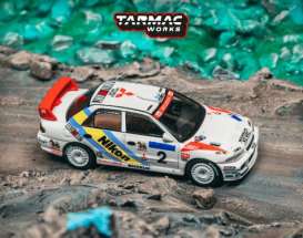 Mitsubishi  - Lancer Evolution III white/red/blue - 1:64 - Tarmac - T64G-050-95HKBR02 - TC-T64G-050-95HKBR02 | The Diecast Company