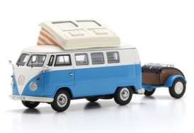 Volkswagen  - T1 blue/white - 1:43 - Schuco - 07298 - schuco07298 | The Diecast Company