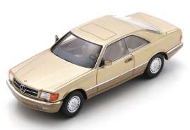 Mercedes Benz  - 560 SEC 1989 gold/brown - 1:43 - Schuco - S43U00098 - schucoS43U00098 | The Diecast Company