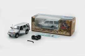 Toyota  - Land Cruiser  silver - 1:64 - BM Creations - 64B0348 - BM64B0348 | The Diecast Company