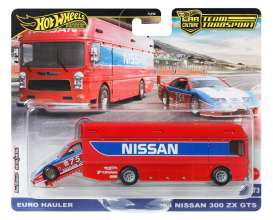 Nissan  - 300 ZX GTS & Euro Hauler 1994 red/blue - 1:64 - Hotwheels - HRV44 - hwmvHRV44 | The Diecast Company