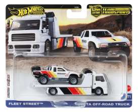 Toyota  - Off-Road pick-up & Fleet Stree white/yellow/red/orange - 1:64 - Hotwheels - HRV39 - hwmvHRV39 | The Diecast Company