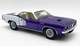 Plymouth  - 383 Cuda 1971 purple/white - 1:18 - Acme Diecast - 1806135VT - acme1806135VT | The Diecast Company