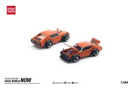 Nissan  - Skyline GT-R V8 Drift orange - 1:64 - Pop Race Limited - PR640173 - PR640173 | The Diecast Company