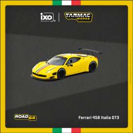 Ferrari  - 458 Italia GT3 yellow - 1:64 - Tarmac - T64R-073-YL - TC-T64R-073-YL | The Diecast Company