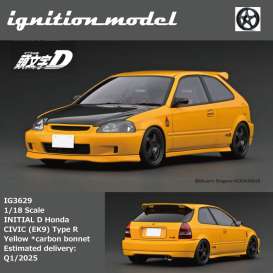 Honda  - Civic (EK9) yellow - 1:18 - Ignition - IG3629 - IG3629 | The Diecast Company