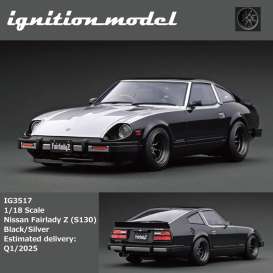 Nissan  - Fairlady Z (S130) black/silver - 1:18 - Ignition - IG3517 - IG3517 | The Diecast Company