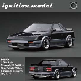 Toyota  - MR2 (AW11) black/silver - 1:18 - Ignition - IG3506 - IG3506 | The Diecast Company