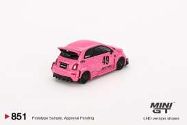 Fiat  - 595 Abarth 2024 pink - 1:64 - Mini GT - 00851-R - MGT00851rhd | The Diecast Company