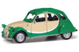 Citroen  - 2CV green/beige - 1:87 - Herpa - H020817-007 - herpa020817-007 | The Diecast Company