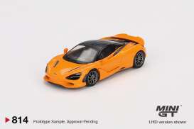 McLaren  - 750S 2024 orange - 1:64 - Mini GT - 00814-L - MGT00814lhd | The Diecast Company