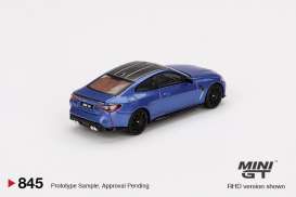 BMW  - M4 2024 blue - 1:64 - Mini GT - 00845-L - MGT00845lhd | The Diecast Company