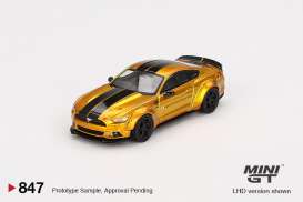 Ford  - Mustang 1973 gold - 1:64 - Mini GT - 00847-L - MGT00847lhd | The Diecast Company