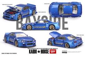 Nissan  - Skyline 1999 blue - 1:64 - Mini GT - KHMG158 - MGTKHMG158 | The Diecast Company