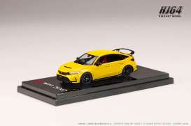 Honda  - Civic yellow - 1:64 - Hobby Japan - HJ643063Y - HJ643063Y | The Diecast Company