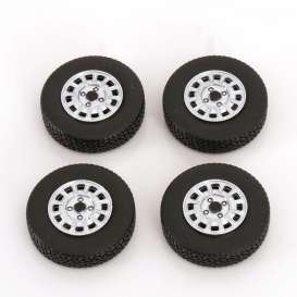 Wheels & tires Rims & tires - black/red - 1:18 - KK - Scale - acc025 - kkdcacc025 | The Diecast Company