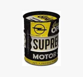 Opel  - Metal Money Box Oil Barrel black/yellow - Tac Signs - NA31520 - CRMB31520 | The Diecast Company