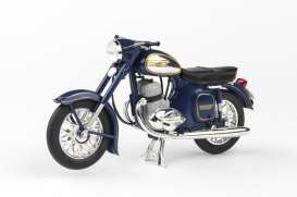 Jawa  - 350 Automatic 1966 cobalt blue - 1:18 - Abrex - 118M-002d - ab118M-002d | The Diecast Company