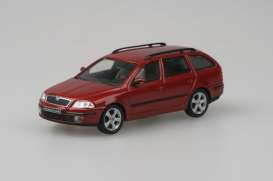 Skoda  - Octavia II Combi 2004 red - 1:43 - Abrex - 143AB-002J - ab143AB-002J | The Diecast Company