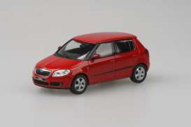 Skoda  - Fabia II 2006 red - 1:43 - Abrex - 143AB-008B - ab143AB-008B | The Diecast Company