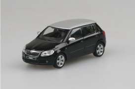 Skoda  - Fabia II 2006 black/silver - 1:43 - Abrex - 143AB-008DW - ab143AB-008DW | The Diecast Company