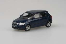 Skoda  - Fabia II 2006 storm blue - 1:43 - Abrex - 143AB-008KC - ab143AB-008KC | The Diecast Company