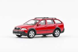 Skoda  - Octavia II Combi Scout 2007 red - 1:43 - Abrex - 143AB-011B - ab143AB-011B | The Diecast Company