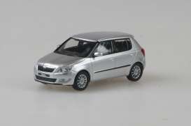 Skoda  - Fabia II FL 2013 silver metallic - 1:43 - Abrex - 143AB-023AB - ab143AB-023AB | The Diecast Company