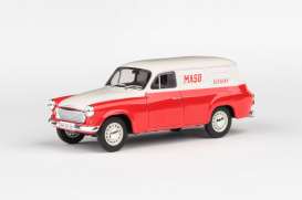 Skoda  - 1202 Panel Van 1965 red/cream - 1:43 - Abrex - 143ABSX-729FA01 - ab143ABSX-729FA01 | The Diecast Company