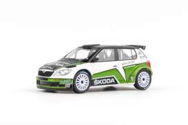 Skoda  - Fabia II FL 2010 white/green - 1:43 - Abrex - 143XAB-604T - ab143XAB-604T | The Diecast Company