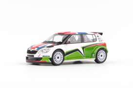 Skoda  - Fabia II FL S2000 2010 white/green - 1:43 - Abrex - 143XAB-604TJ - ab143XAB-604TJ | The Diecast Company